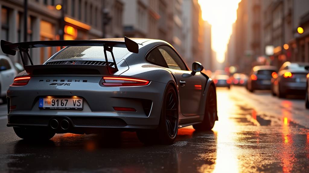 Détails aérodynamiques de la Porsche 991 GT3 RS