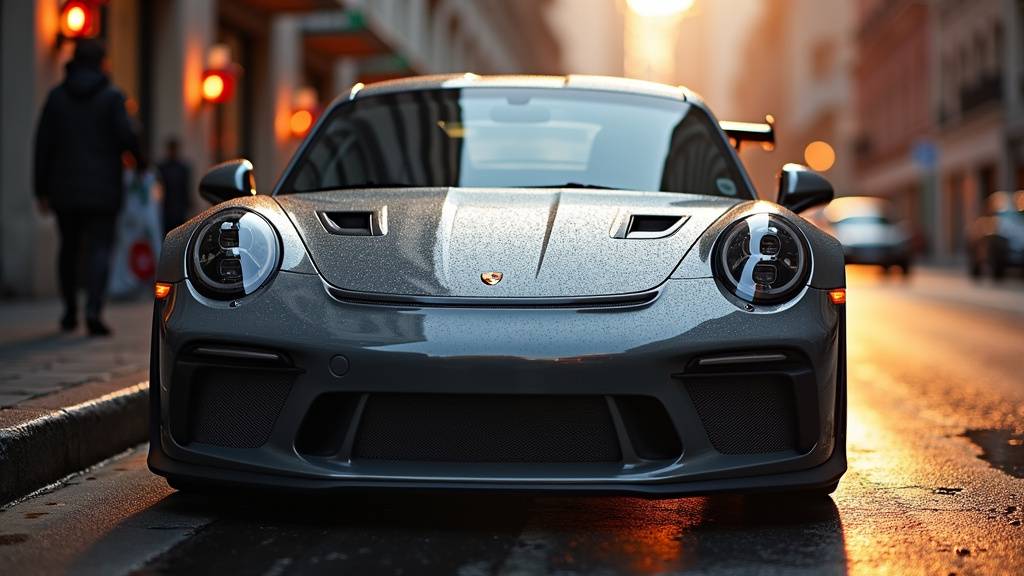 Porsche 991 GT3 RS Gris Glacé sur circuit