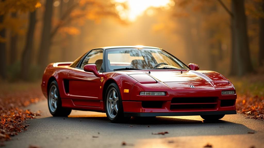 Détail de la couleur orange de l'Acura NSX