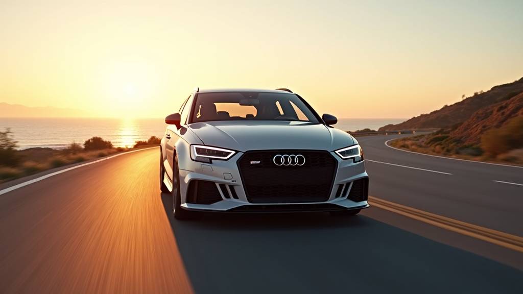 Audi RS3 Sportback en position de drift sur circuit