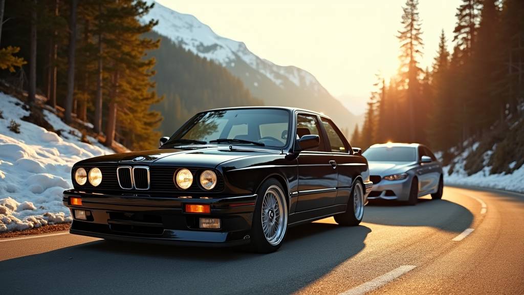 BMW M3 G80 en action sur route sinueuse