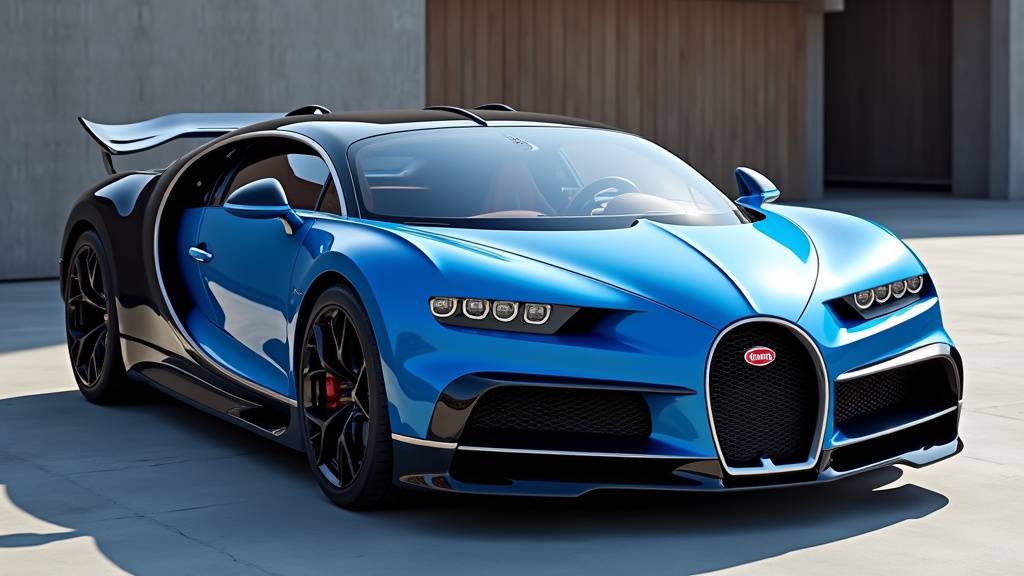 Intérieur luxueux de la Bugatti Chiron avec finitions artisanale