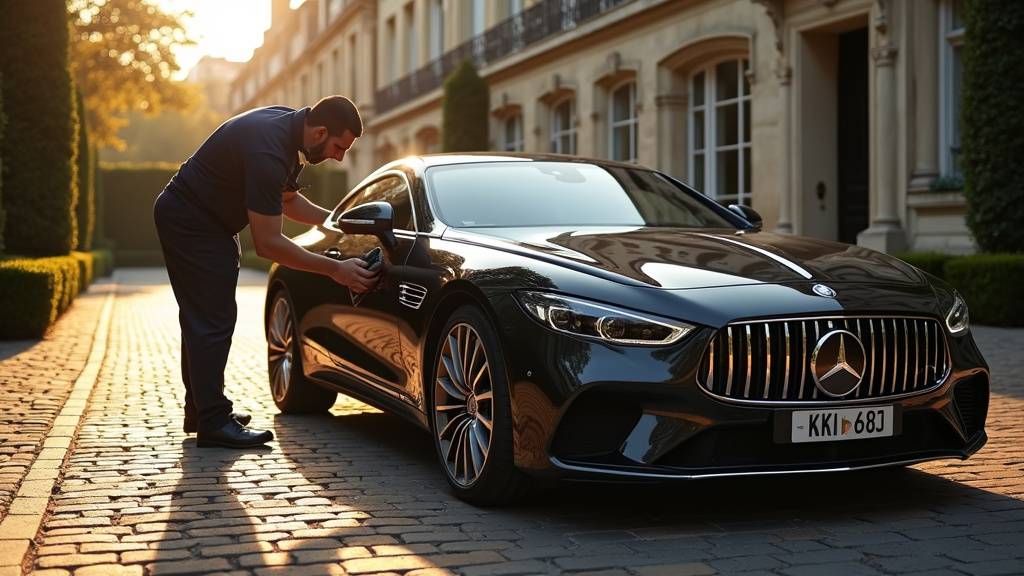 Véhicule automobile brillant après un detailing à Versailles