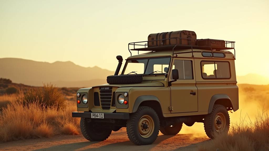 Un Land Rover Defender camper kaki de 1993 à 88 000 euros