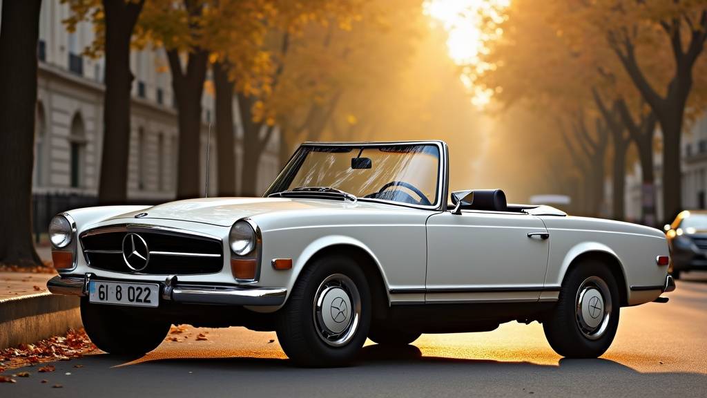 Mercedes SL 450 blanche en collection